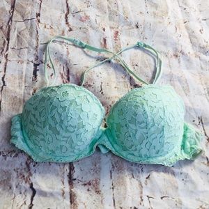 Victoria’s Secret Pink Push Up Turquoise Bra 36B